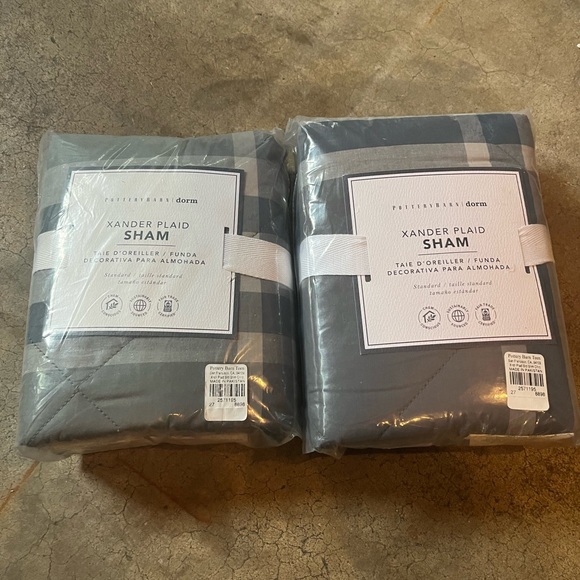 NWT PotteryBarn Xander Plaid Sham Set of 2 - Picture 1 of 5